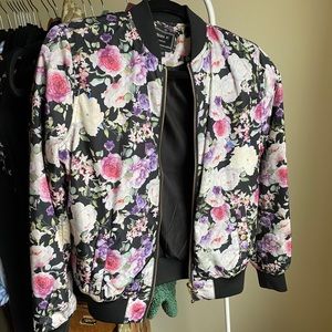 Floral bomber jacket